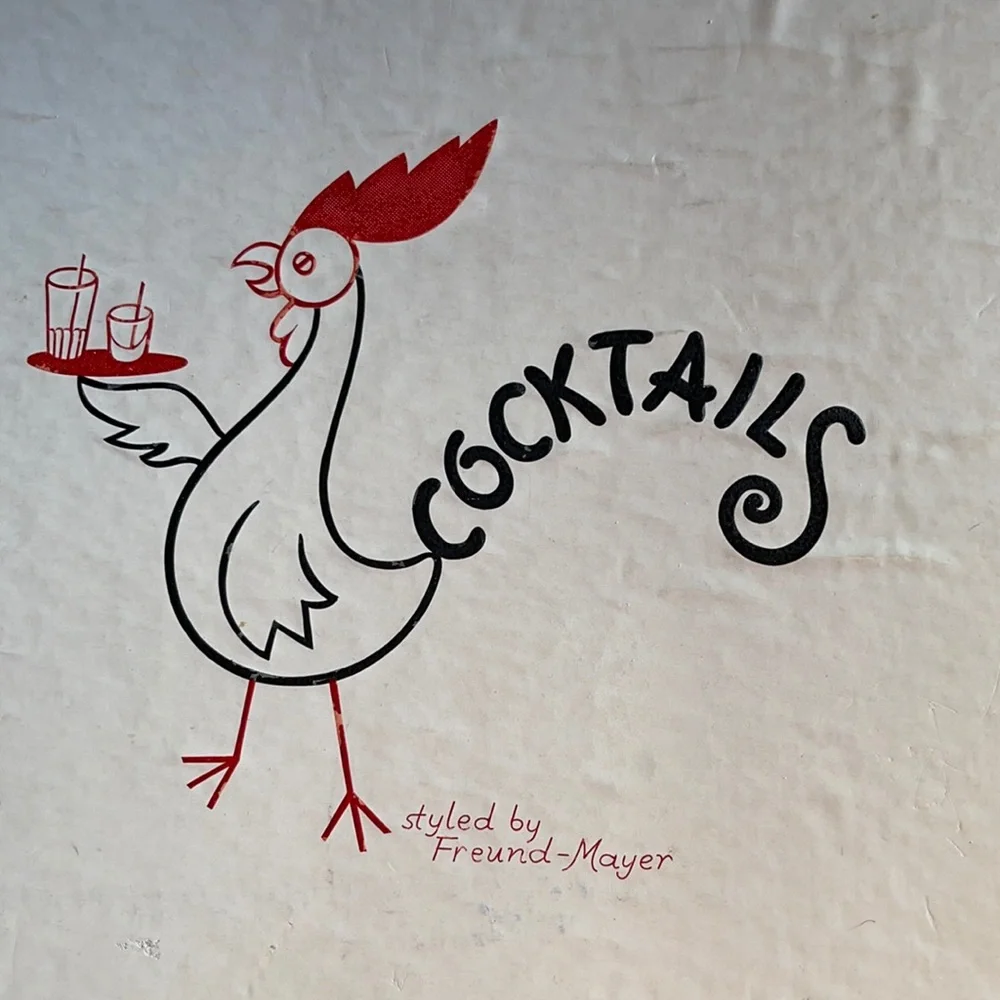 Vintage Cocktail Napkins. Styled by Freund-Mayer, made in Denmark.